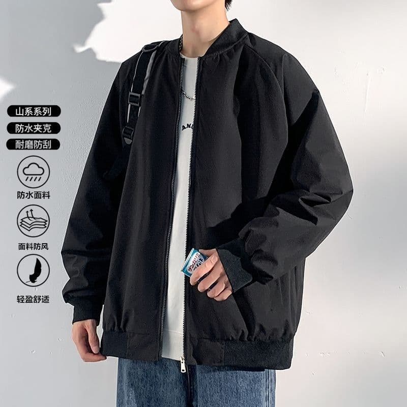 New Spring/Fall Jackets for Men and Women: Casual, Versatile Men's Outerwear, American-Style Baseball Jackets, Solid-Color Windbreakers, photo 4