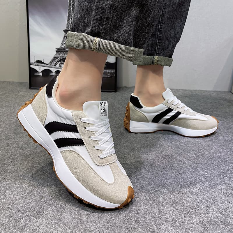 Retro Two-Tone Sneakers for Women – Breathable Mesh & PU Casual Shoes with Chunky Sole, photo 8